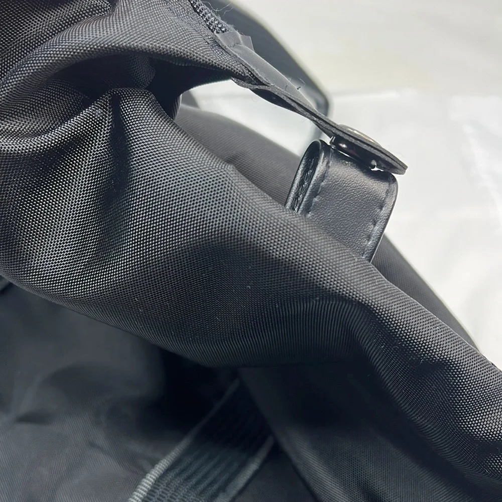 Pierre Cardin Large 25” x 18” Black Ballistic Nylon Zip Travel Duffel Tote Bag
